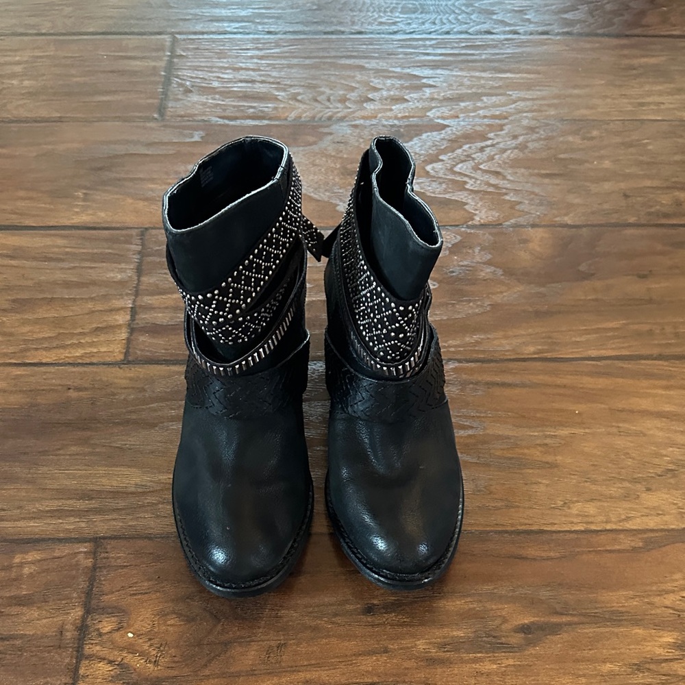Gianni Bini Black Studded Ankle Boots